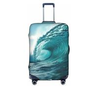 MGGAklp Ocean Green Wave Surf Stampa Lavabile Stretch Valigie Protector Anti Graffio Viaggio Copertura per Adulto, bianco, M
