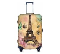 MGGAklp Parigi Torre Eiffel Stampa Lavabile Stretch Valigie Protector Anti Graffio Viaggio Copertura per Adulto, bianco, M