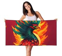 MGGAklp Phoenix Print - Telo mare leggero ad asciugatura rapida, senza sabbia, per adulti e donne