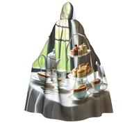 MGGAklp Pomeriggio Tea Stampa Adulti Mantello Con Cappuccio Con Mantello Di Halloween Veste Costume Forniture Per Il Partito