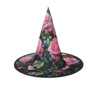 MGGAklp Rosa Fresco Rose Stampa Cappello Del Partito Halloween Carnevale Streghe Cappelli Per Le Feste A