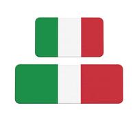 MGGAklp Tappetino da cucina con stampa bandiera italiana, 2 set, antiscivolo, impermeabile, comodo tappetino decorativo