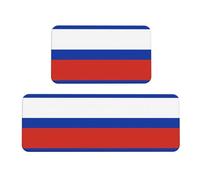 MGGAklp Tappetino da cucina con stampa bandiera russa, 2 set antiscivolo e impermeabile, comodo tappetino decorativo