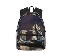 MGGAklp Tower Bridge In London Print Casual Travel Zipper Bookbag Hiking Shoulder Daypack per adulti