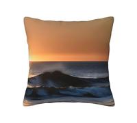 MGGAklp Ultimi raggi di sole sopra il mare stampa onde decorative cuscini quadrati per la casa soggiorno camera da letto letto all'aperto