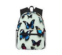 MGGAklp Zaino da viaggio con stampa di farfalle e violoncello, stile casual, con cerniera, ideale per escursioni, per adulti