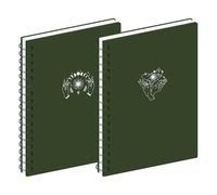 MGGAO 2 Pack di quaderni a spirale, quaderni estetici A4 per donne, quaderno a righe, 160 pagine, regali per l'ufficio e la scuola