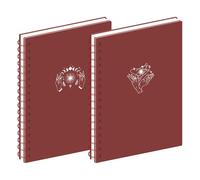 MGGAO 2 Pack di quaderni a spirale, quaderni estetici A4 per donne, quaderno a righe, 160 pagine, regali per l'ufficio e la scuola