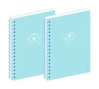 MGGAO 2 Pack di quaderni a spirale, quaderni estetici A5 per donne, quaderno a righe, 160 pagine, regali per l'ufficio e la scuola