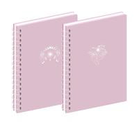 MGGAO 2 Pack di quaderni a spirale, quaderni estetici A5 per donne, quaderno a righe, 160 pagine, regali per l'ufficio e la scuola