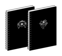 MGGAO 2 Pack di quaderni a spirale, quaderni estetici A5 per donne, quaderno a righe, 160 pagine, regali per l'ufficio e la scuola