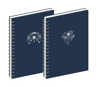 MGGAO 2 Pack di quaderni a spirale, quaderni estetici B5 per donne, quaderno a righe, 160 pagine, regali per l'ufficio e la scuola