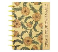 MGGAO Diario a farfalla con rilegatura a disco per donne e uomini, quaderni foderati, 200 pagine, quaderni a righe per la scuola e l'ufficio