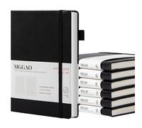 MGGAO Diario a righe A5 100 GMS Carta spessa a righe con 188 pagine numerate Taccuino con copertina rigida in pelle di alta qualità per scrittura personale Studio Registrazione viaggi in ufficio
