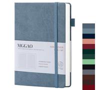 MGGAO Diario a righe A5 100 GMS Carta spessa a righe con 188 pagine numerate Taccuino con copertina rigida in pelle di alta qualità per scrittura personale Studio Registrazione viaggi in ufficio