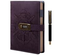 MGGAO Diario d'epoca con penna per donne uomini-A5 diario ricaricabile con blocco organizzatore per lavoro ufficio scuola-quaderni in pelle con copertina rigida Regali per il giornalismo