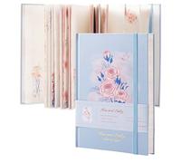 MGGAO Diario Farfalla Personalizzato Blu, Diario Rosa per Scrivere, con Splendida Carta Bianca, Diari Segreti con Copertina Rigida A5, per Memorie Schizzo Uomo Donna Ragazza