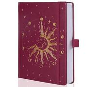 MGGAO Sun Moon Bullet Dot Journals per donne e uomini, quaderni con copertina rigida a punti A5 per scrivere per lavoro, viaggi, scuola, 190 pagine numerate