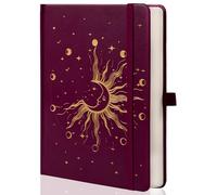 MGGAO Sun & Moon Journals for Women Men, quaderni A5 con copertina rigida per scrivere per lavoro, viaggi, scuola, 318 pagine numerate, 14,7x21,4 cm