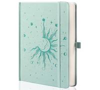 MGGAO Sun & Moon Journals for Women Men, quaderni A5 con copertina rigida per scrivere per lavoro, viaggi, scuola, 318 pagine numerate, 14,7x21,4 cm