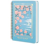 MGGAO Taccuino a Spirale per Donna, Taccuini Rilegati in Pelle A5 Resistenti, 200 Pagine A Righe, Taccuini Carini per il Materiale Scolastico Perfetto, 15,5 x 21 cm