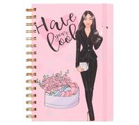 MGGAO Taccuino a Spirale, Taccuini con Copertina Rigida A5 per Donne e Ragazze, Taccuino a Righe con Righeggiatura Universitaria, Carta da 100 GSM, per Prendere Appunti a Scuola, Scrivere un Diario