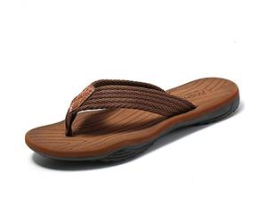 MGGMOKAY Infradito Uomo Sportive Beach Sandali Spiaggia Infradito per Sostegno dell'Arco,Marrone,42
