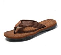 MGGMOKAY Infradito Uomo Sportive Beach Sandali Spiaggia Infradito per Sostegno dell'Arco,Marrone,43