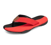 MGGMOKAY Infradito Uomo Sportive Beach Sandali Spiaggia Infradito per Sostegno dell'Arco,Nero Rosso,45