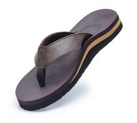 MGGMOKAY Infradito Uomo Supporto Arco Beach Sandali Estive Comode Pantofole,Marrone,44