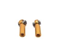 MGHGFYTAS Accessori Auto RC Compatibile con 1/10 1/12 RC Auto Parti di Aggiornamento Accessori 2 Pezzi di Metallo M3 Asta di Collegamento Tirante Giunto Sferico(Yellow)