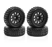 MGHGFYTAS Accessori Auto RC Compatibile con Arrma 2S per Typhon per Grom 1/18 RC Car Upgrade Modifica Parti Accessori 4 Pezzi 69mm Pneumatico in Gomma(Black)