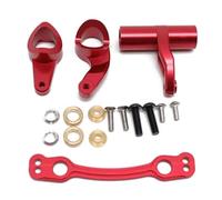 MGHGFYTAS Accessori Auto RC Compatibile con ARRMA 6S per KRATON per Outcast per Talion per Typhon 1/8 RC Car Parti di Aggiornamento Gruppo Sterzo in Metallo Set di Manovella A Squadra(Red)