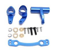 MGHGFYTAS Accessori Auto RC Compatibile con ARRMA 6S per Senton per Talion per Typhon 6S BLX 1/8 RC Car Parti di Aggiornamento Gruppo Sterzo in Metallo Set di Manovella A Squadra(Blue)