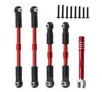 MGHGFYTAS Accessori Auto RC Compatibile con ARRMA per Gorgon per VORTEKS 2WD 1/10 RC Parti di Automobili Camber Tenditori in Metallo Collegamenti Punta Collegamenti Imposta Collegamento(Red)