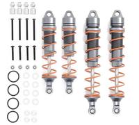 MGHGFYTAS Accessori Auto RC Compatibile con ARRMA per Kraton 1/8 RC Car Upgrade Modifica Parti 4 Pezzi 110mm 135mm Ammortizzatore in Metallo per Olio(Gray)