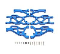 MGHGFYTAS Accessori Auto RC Compatibile con ARRMA per Limitless 6S per Typhon 6S 1/7 1/8 RC Ricambi Auto Accessori 6 Pezzi Set di Bracci di Sospensione Anteriori E Posteriori in Metallo(Blue)