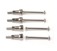 MGHGFYTAS Accessori Auto RC Compatibile con Arrma per Mojave 1/14 Rc Accessori per Auto Parti CVD Set di Alberi in Acciaio Trasmissione Anteriore Posteriore con Dado Ruota in Alluminio(Silver)