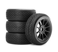 MGHGFYTAS Accessori Auto RC Compatibile con ARRMA per Typhon per Talion per Team per Losi per Kyosho per HPI 1/8 RC off-Road Car Parts 4 Pezzi Pneumatici da 117 Mm(Black)