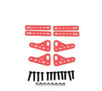 MGHGFYTAS Accessori Auto RC Compatibile con Axial per SCX10 90046 per Traxxas per TRX4 D110 1/8 1/10 RC Ricambi per Auto Cingolate Supporto Doppio Ammortizzatore(Red)