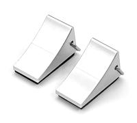 MGHGFYTAS Accessori Auto RC Compatibile con Axial per SCX10 per Traxxas per TRX-4 1/10 RC Car Parts 2 Pezzi Blocchi di Cunei per Ruote in Metallo per Pneumatici Antiscivolo(Silver)