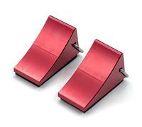 MGHGFYTAS Accessori Auto RC Compatibile con Axial per SCX10 per Traxxas per TRX-4 1/10 RC Parti di Automobili 2 Pezzi Cunei in Metallo Blocchi Pneumatici Antiscivolo Tappo Antiscivolo(Red)