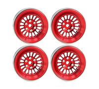 MGHGFYTAS Accessori Auto RC Compatibile con Axial per SCX24 per TRX4M per RedCat 1/24 1/18 RC Car Upgrade Parts Accessories Mozzo Ruota da 1,3 Pollici(Red)