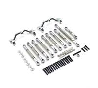MGHGFYTAS Accessori Auto RC Compatibile con D90 D91 D96 per MN98 per MN99S 1/12 RC Car 1/16 RC Car Parts Base di Asta di Collegamento in Metallo Supporto per Servo dello Sterzo(Silver)