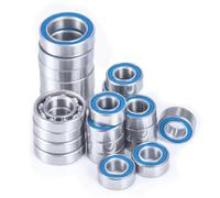 MGHGFYTAS Accessori Auto RC Compatibile con Element per Enduro per Sendero 1/10 RC Ricambi Auto Accessori 24 Pezzi Mozzo Ruota ASSE Kit Cuscinetti Sigillati in Gomma Blu