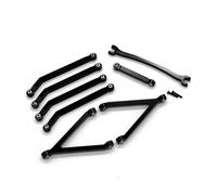 MGHGFYTAS Accessori Auto RC Compatibile con FMS per Discovery D110 1/24 Rc Auto Aggiornamento Accessori di Modifica Parti Componenti del Kit Asta dello Sterzo in Metallo(Black)