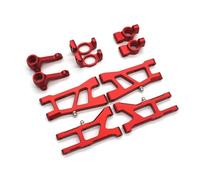 MGHGFYTAS Accessori Auto RC Compatibile con HNR H9802 per Dodge H9803 1/10 RC Accessori per Auto Parti Coppe di Sterzo C per Braccio Alare per Sedili Posteriori, Set da 5 Pezzi(Red)