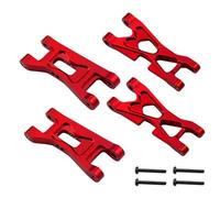 MGHGFYTAS Accessori Auto RC Compatibile con Losi Micro-B Micro-T 1/24 RC Accessori per L'aggiornamento Dell'auto Parti 1 Set Set di Bracci di Sospensione Anteriori E Posteriori in Alluminio(Red)