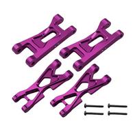 MGHGFYTAS Accessori Auto RC Compatibile con Losi Micro-B Micro-T 1/24 RC Accessori per L'aggiornamento Dell'auto Parti 1 Set Set di Bracci di Sospensione Anteriori E Posteriori in Alluminio(Purple)