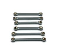 MGHGFYTAS Accessori Auto RC Compatibile con MJX 10208 1/10 RC Ricambi Auto Accessori Tenditori in Metallo Asta di Collegamento Asta di Sterzo Set(Gray)